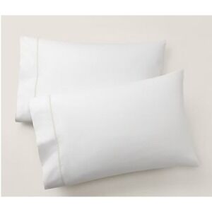 Ralph Lauren Palmer Percale Two (2) King Pillowcases Sand Dune Organic Cotton